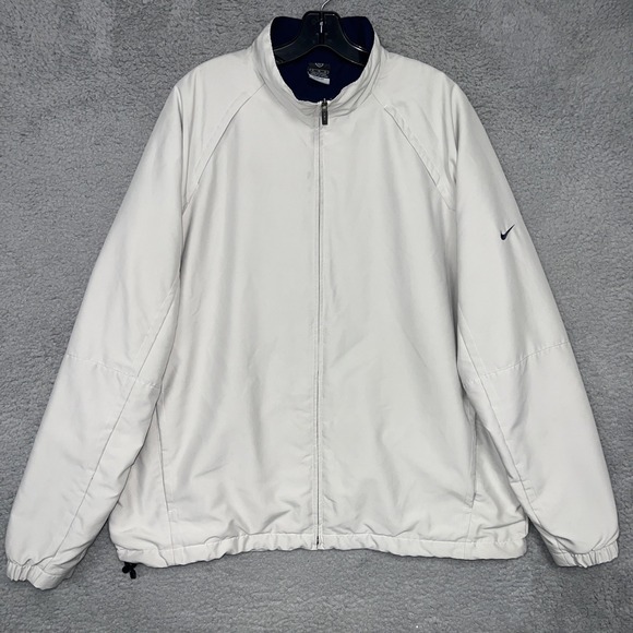 Nike Other - VTG Nike Golf Windbreaker Men's Sz XL Gray Blue Mesh Full Zip Golf Mock Jacket